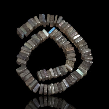 Natural Labradorite Heishi Square Choki Bead Strand